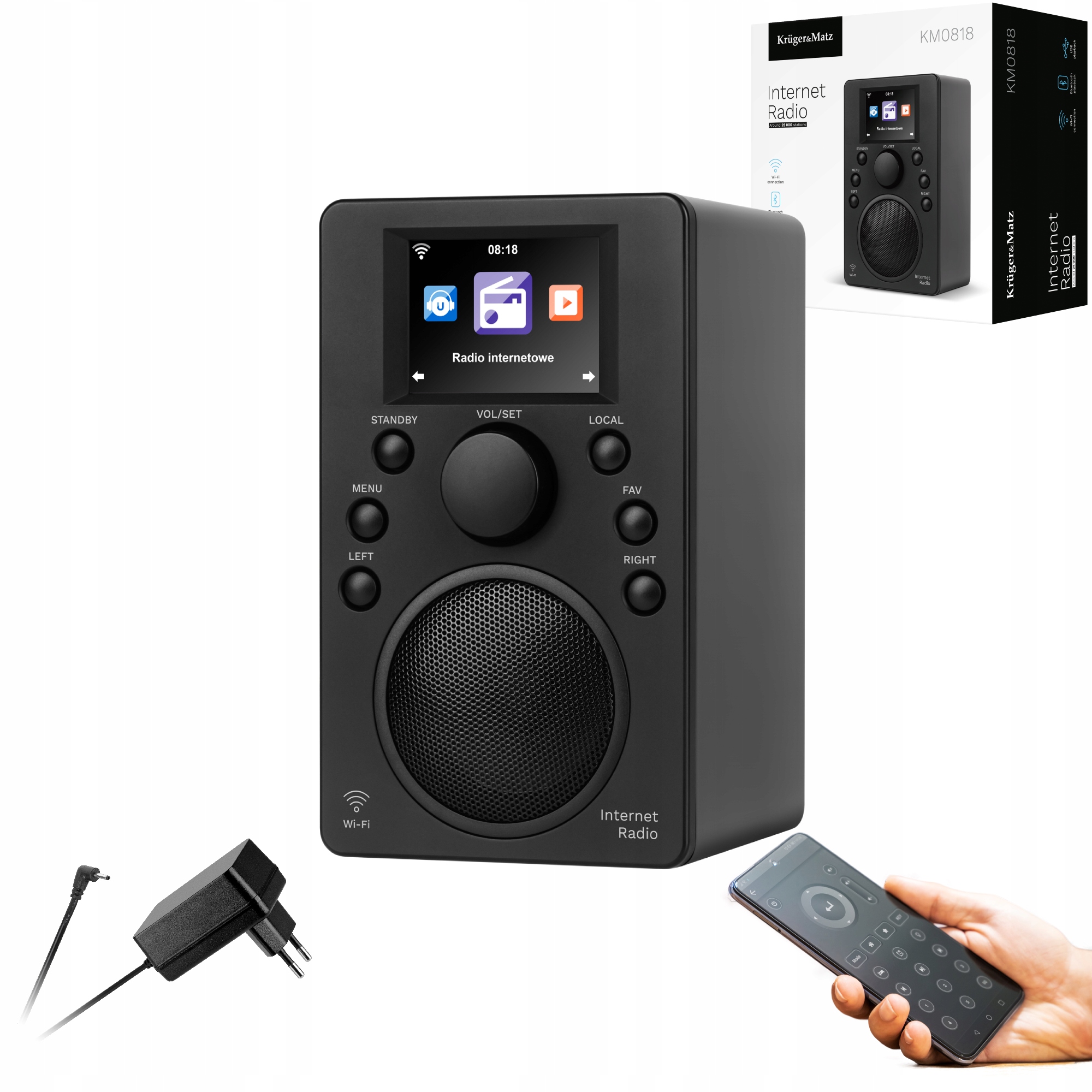 Internetové sieťové rádio Kruger&matz KM0818